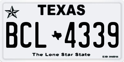 TX license plate BCL4339