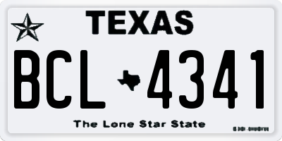 TX license plate BCL4341