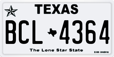 TX license plate BCL4364