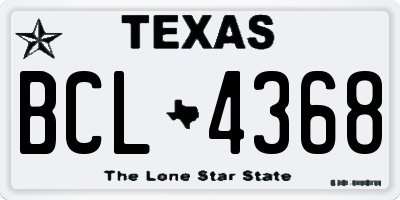 TX license plate BCL4368