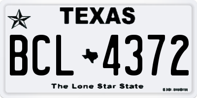 TX license plate BCL4372