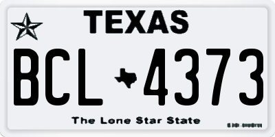 TX license plate BCL4373