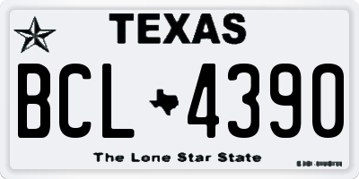 TX license plate BCL4390