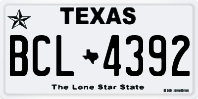 TX license plate BCL4392