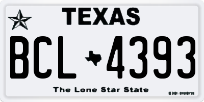 TX license plate BCL4393