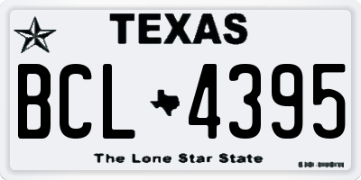TX license plate BCL4395