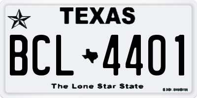 TX license plate BCL4401