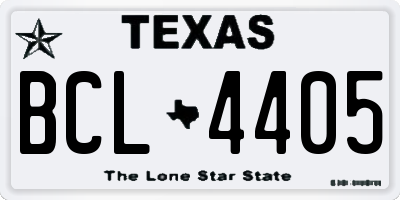 TX license plate BCL4405