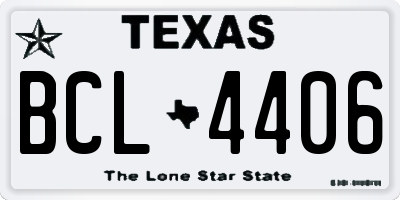 TX license plate BCL4406