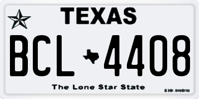 TX license plate BCL4408