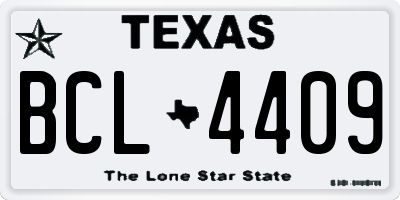 TX license plate BCL4409