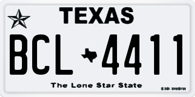 TX license plate BCL4411