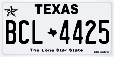 TX license plate BCL4425