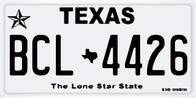 TX license plate BCL4426