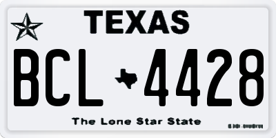 TX license plate BCL4428