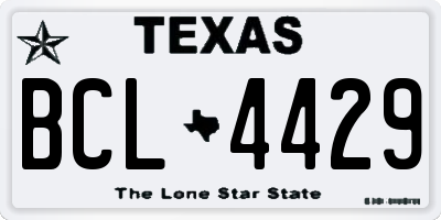 TX license plate BCL4429