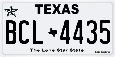 TX license plate BCL4435