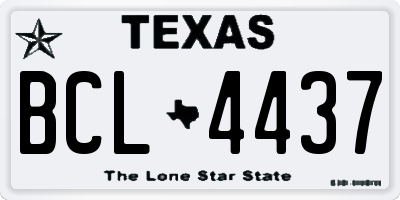 TX license plate BCL4437