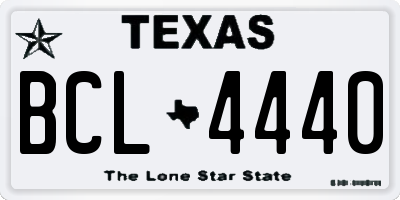 TX license plate BCL4440