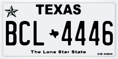 TX license plate BCL4446