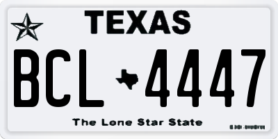 TX license plate BCL4447
