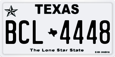 TX license plate BCL4448