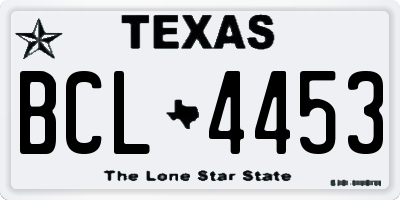 TX license plate BCL4453