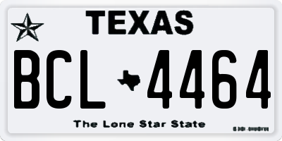 TX license plate BCL4464