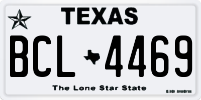 TX license plate BCL4469