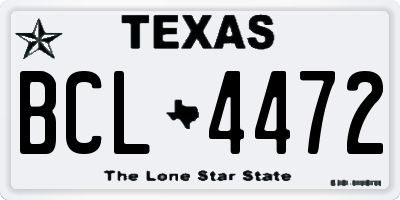 TX license plate BCL4472