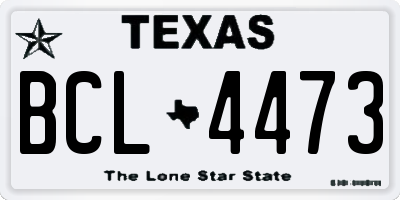 TX license plate BCL4473
