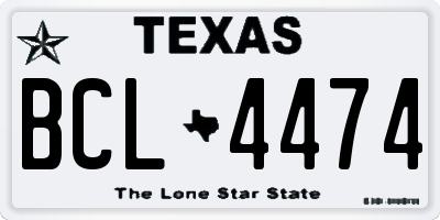 TX license plate BCL4474