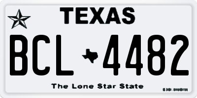 TX license plate BCL4482