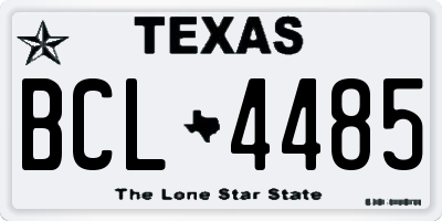 TX license plate BCL4485
