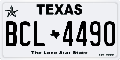 TX license plate BCL4490