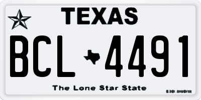 TX license plate BCL4491
