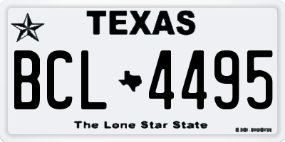 TX license plate BCL4495