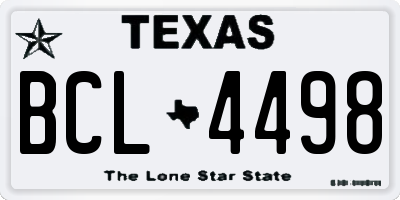 TX license plate BCL4498