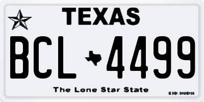 TX license plate BCL4499
