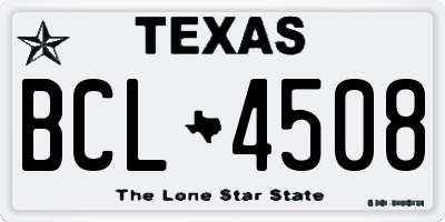 TX license plate BCL4508