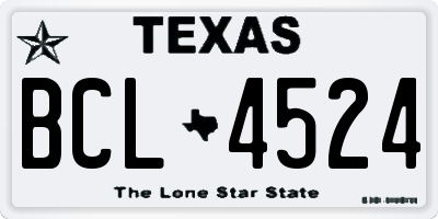 TX license plate BCL4524