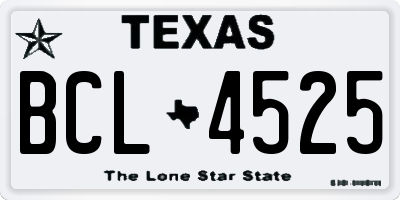 TX license plate BCL4525