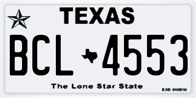 TX license plate BCL4553