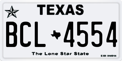 TX license plate BCL4554