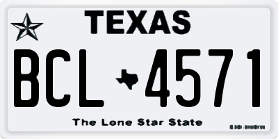 TX license plate BCL4571