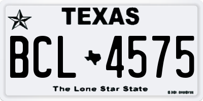 TX license plate BCL4575
