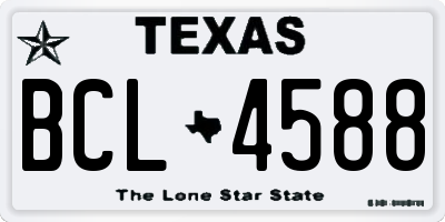 TX license plate BCL4588
