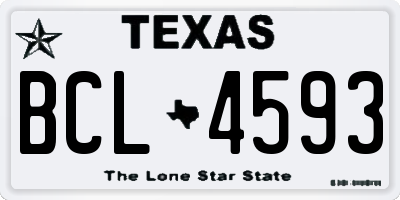 TX license plate BCL4593