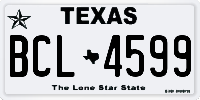 TX license plate BCL4599