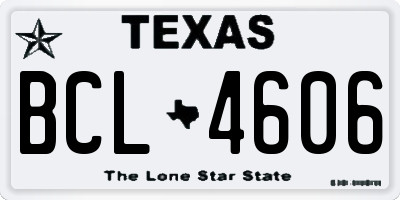 TX license plate BCL4606